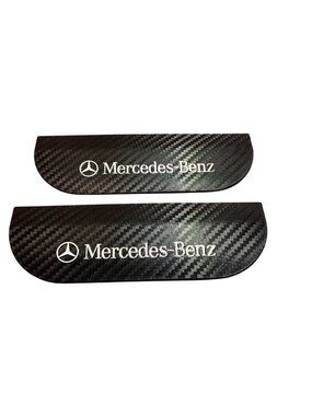 2 Pcs Side Mirror L&R Clip On Rain Visors for Mercedes Benz Carbon Fiber ABS NEW